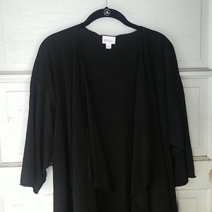 LuLaRoe SOLID BLACK Shirley Kimono- size Medium
